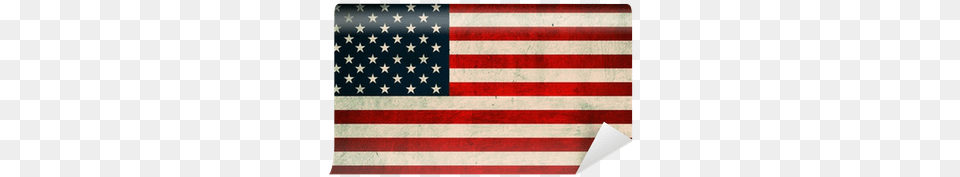 Grunge Usa Flag American Flag Pole On Transparent Background, American Flag Free Png Download