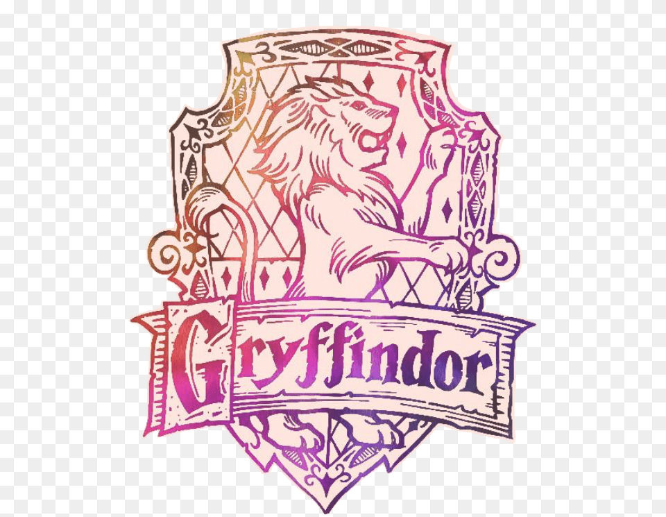 Gryffindor Harry Potter Freetoedit Harry Potter Gryffindor Pink, Logo, Badge, Symbol, Person Free Transparent Png