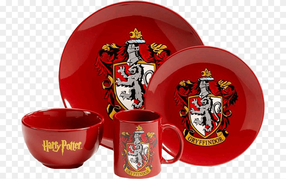 Gryffindor Piece Dinner Set Harry Potter Half Moon Bay, Cup, Art, Porcelain, Pottery Png