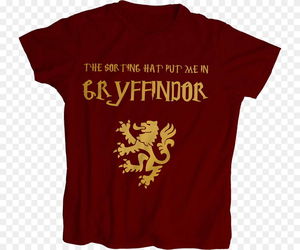 Gryffindor T Shirt, Clothing, Maroon, T-shirt Png Image