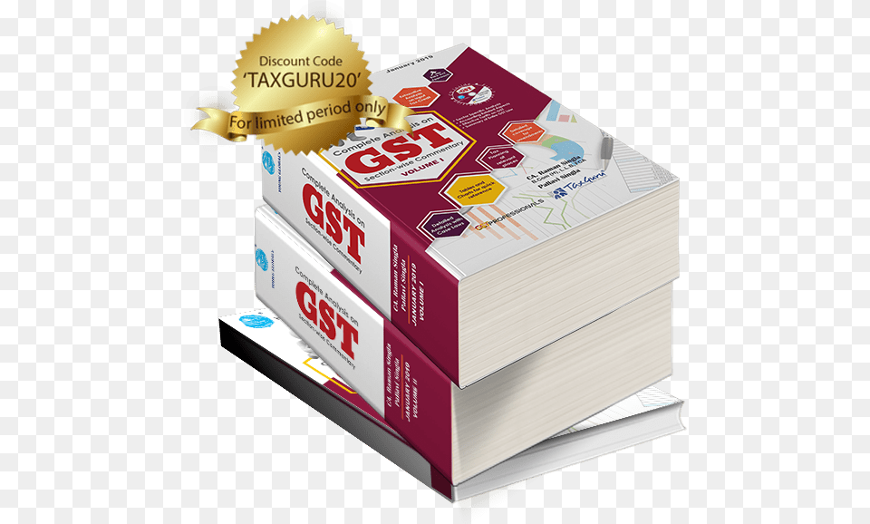 Gst Book 2019 Edition By Author Ca Raman Singla Carton, Advertisement, Poster, Publication, First Aid Png Image