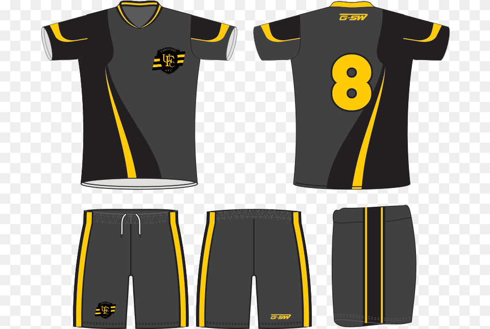 Gsw S1 Sublimated Full Soccer Uniform Soccer Uniform, Clothing, Shirt, Shorts, Jersey Png Image