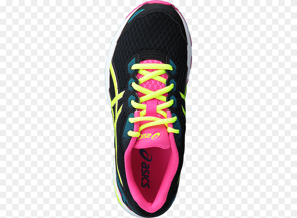 Gt 1000 5 Gs Blacksafety Yellowpink Glow Running Shoe, Clothing, Footwear, Running Shoe, Sneaker Free Png Download