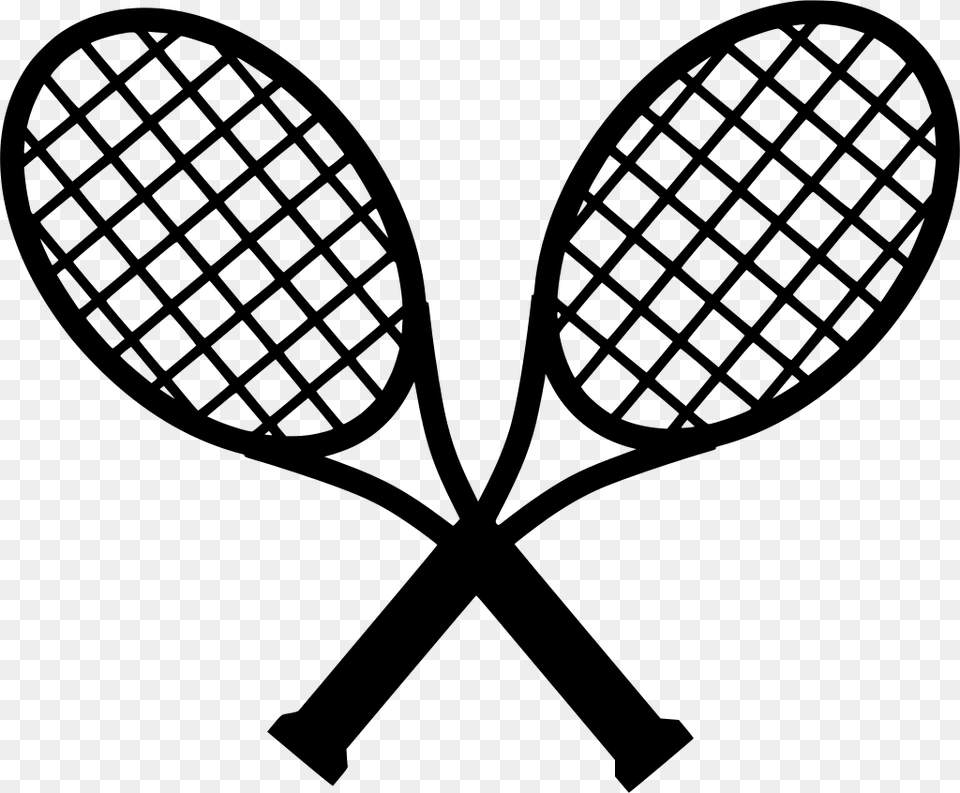 Gt Crossed Tennis Racket Two, Gray Free Png