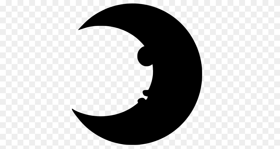 Gt Dark Crescent Moon Night, Gray Png Image