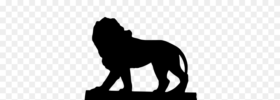 Gt Figure Lion Clip Zoo, Gray Free Png Download
