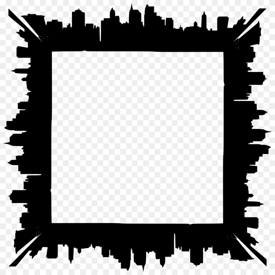 Gt Jungle Distortion Frame Square, Gray Png