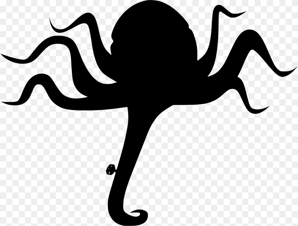 Gt Octopus Ocean Alien Arms, Gray Png Image