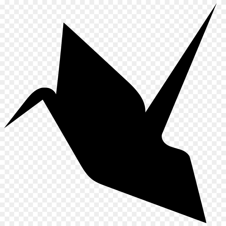 Gt Origami Crane, Gray Png