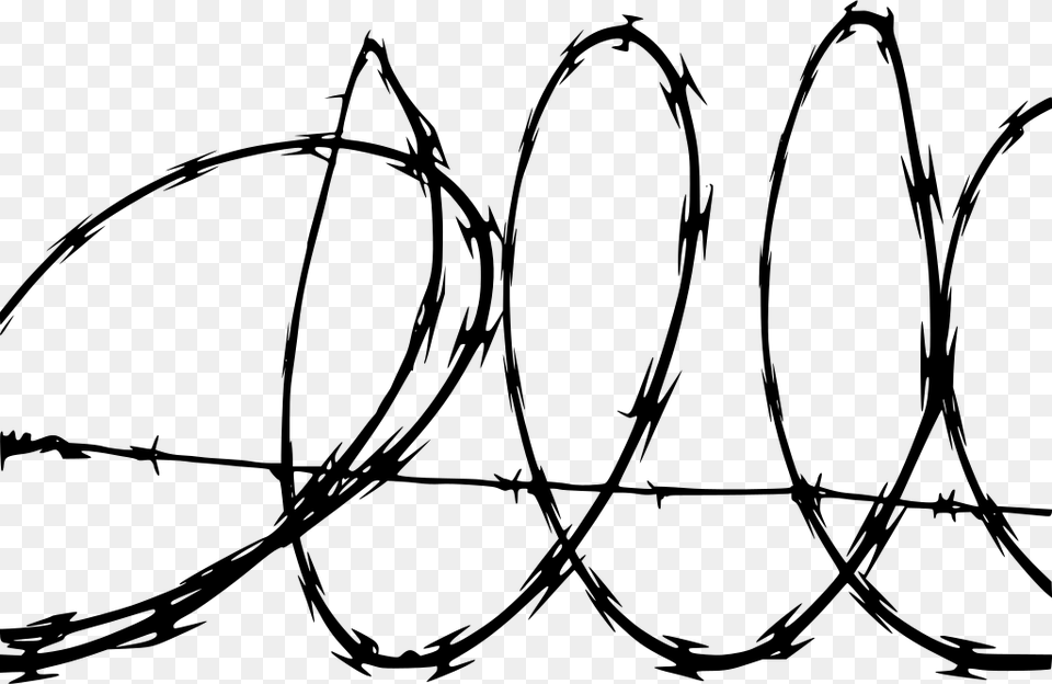 Gt Prison Barbed Freedom Wire, Gray Free Transparent Png