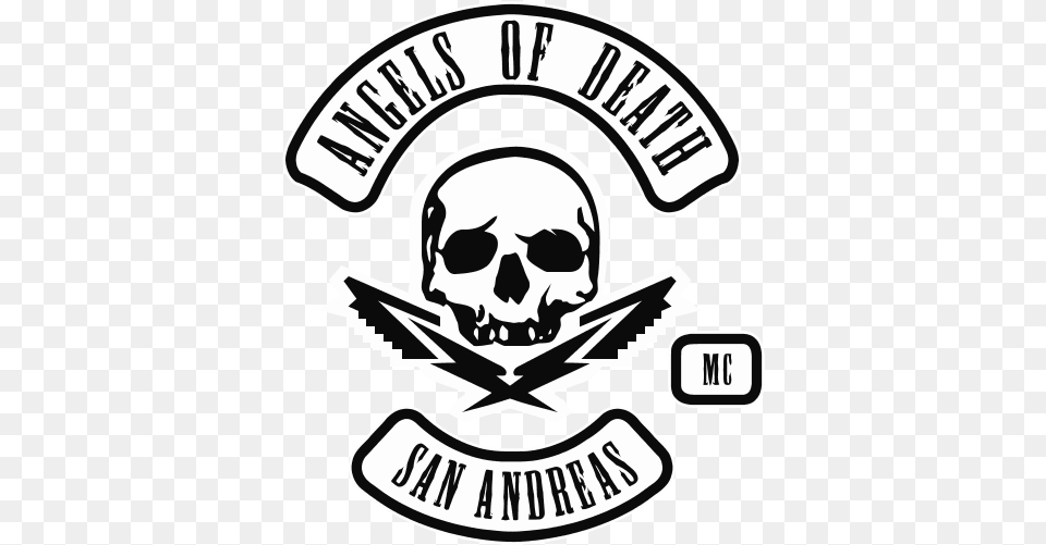 Gta 5 Crew Emblem Custom Tutorial 2020 0213 Angels Of Death Mc, Symbol, Logo, Face, Head Png Image