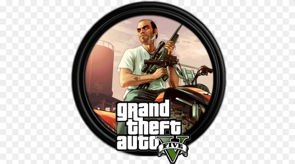 Gta 5 Icon Grand Theft Auto V Software, Photography, Adult, Person, Man Free Png Download
