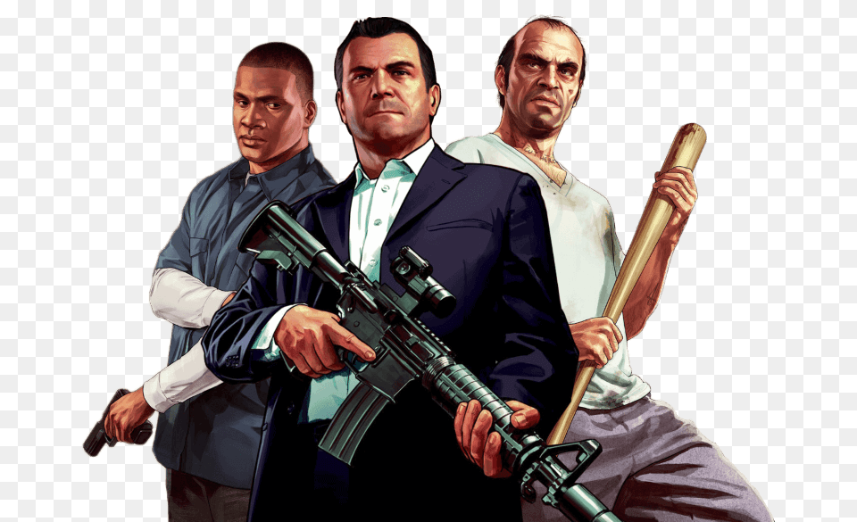 Gta, Person, People, Adult, Rifle Free Png Download