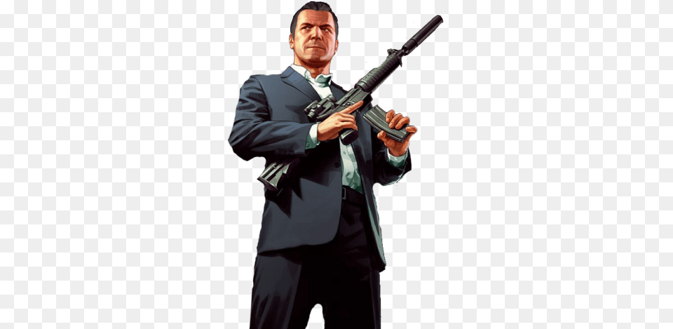 Gta Clipart Michael Gta, Weapon, Rifle, Firearm, Gun Free Png