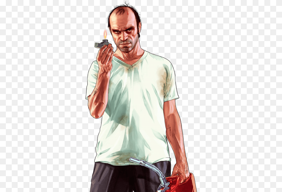 Gta Free Transparent Image And Clipart Trevor Gta, Weapon, T-shirt, Clothing, Firearm Png