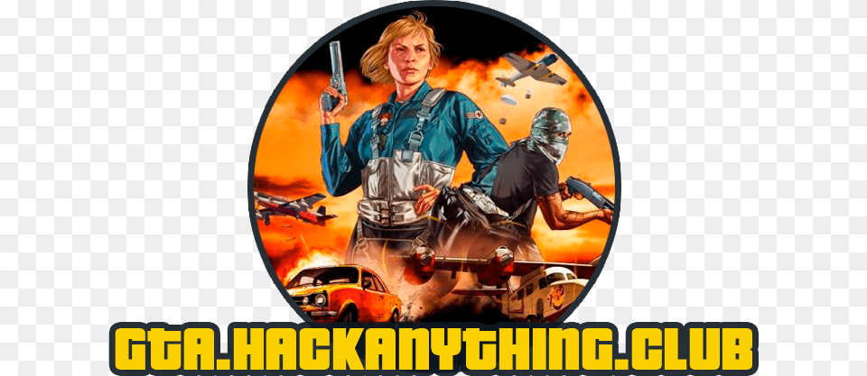 Gta Hackanything Club Grand Theft Auto V, Person, Book, Comics, Weapon Free Png