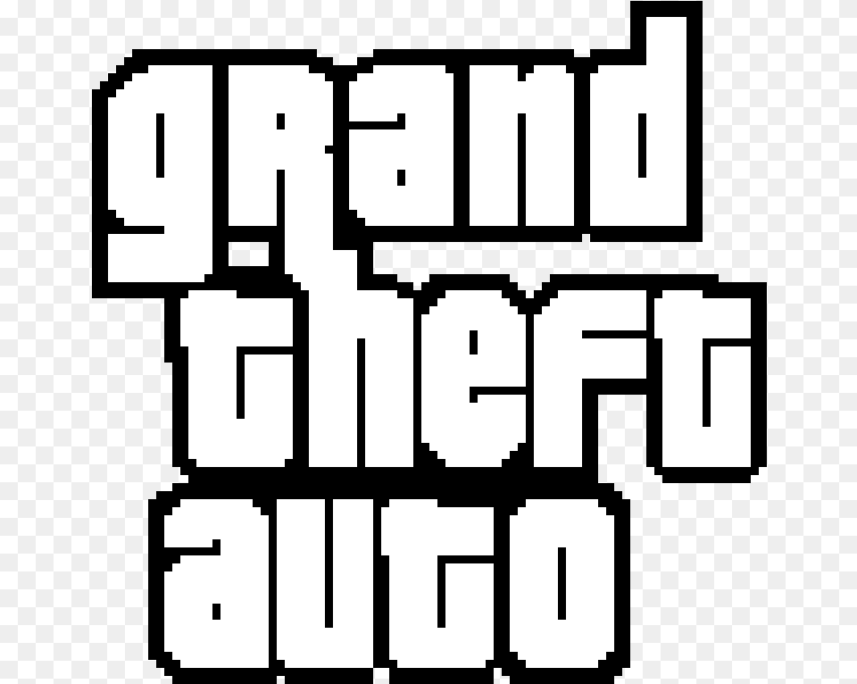 Gta Logo In Pixelart Calligraphy, Letter, Text, Gate Free Transparent Png