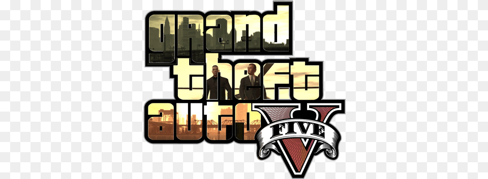 Gta Logo Logodix Grand Theft Auto V, Adult, Person, Man, Male Png Image