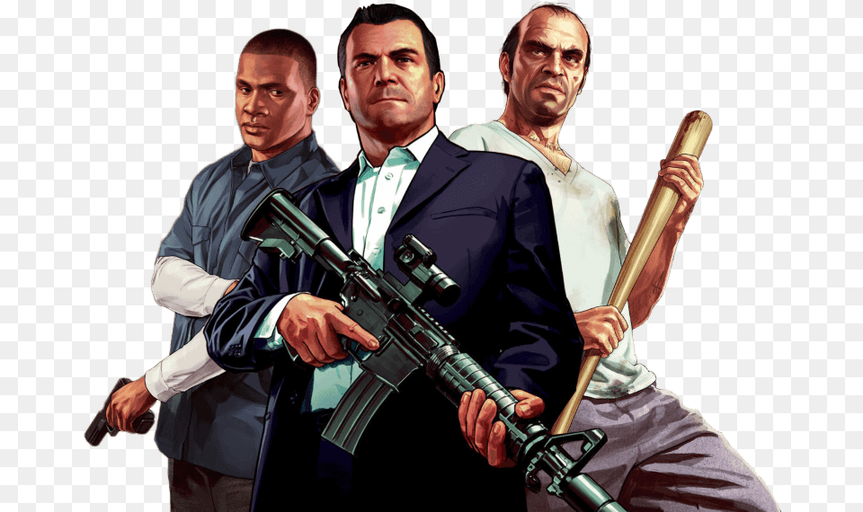 Gta Michael Gta V, Person, People, Adult, Rifle Free Transparent Png