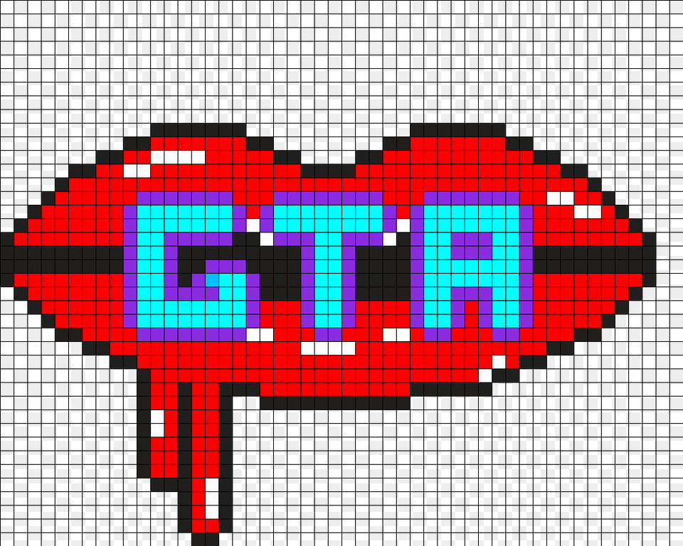 Gta Red Lips Perler Bead Pattern Bead Sprite Bread Animated Gif, Dynamite, Weapon Png Image