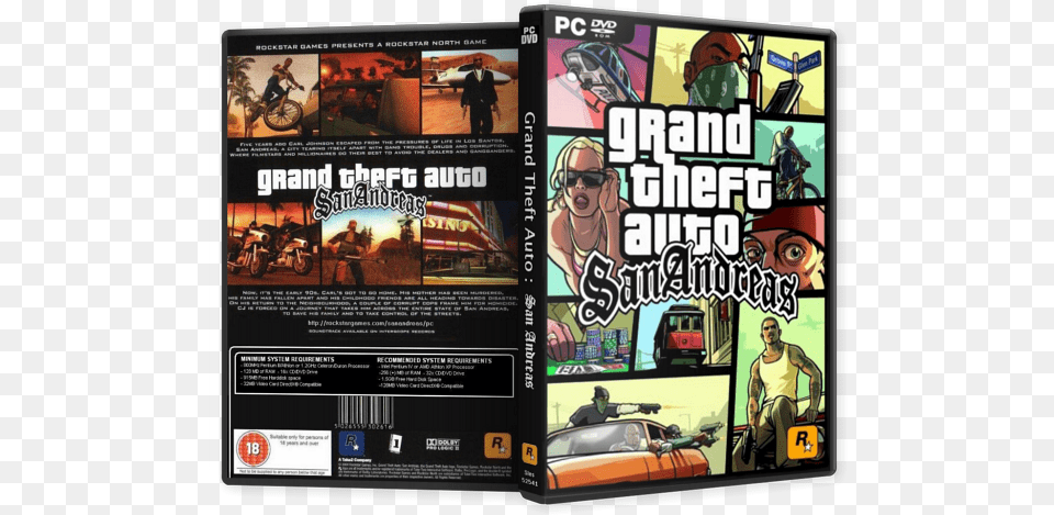 Gta San Andreas Dvd, Publication, Book, Advertisement, Person Png Image