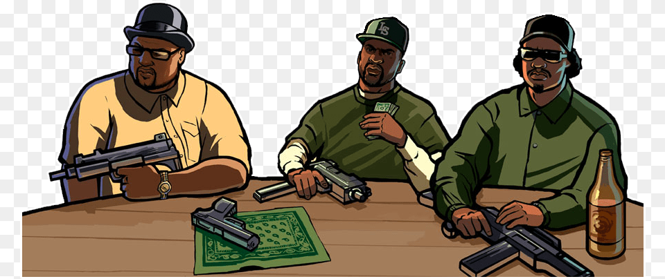 Gta San Andreas Live, Weapon, Firearm, Person, Man Png Image