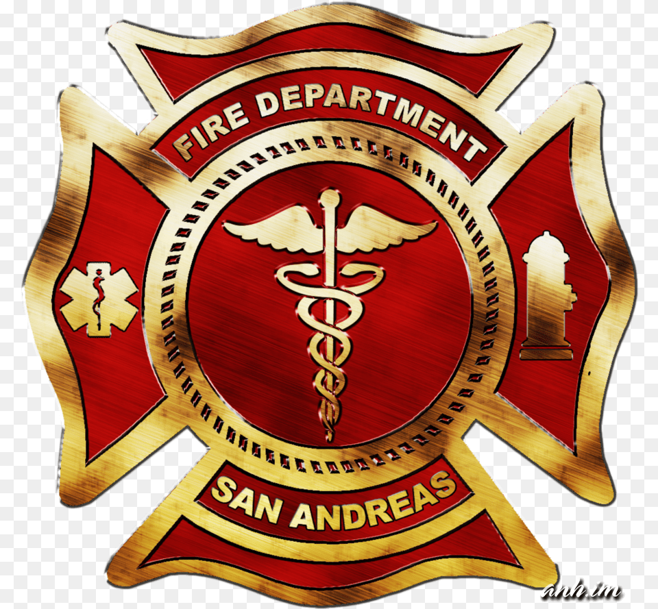 Gta San Andreas Logo San Andreas Fire Department Logos San Andreas Fire Department Logo, Badge, Symbol, Emblem, Person Png Image