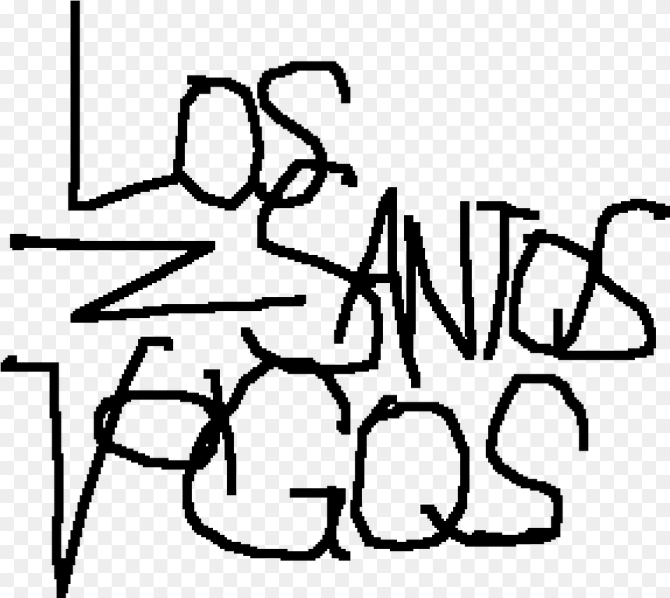 Gta San Andreas Los Santos Vagos Fan Tag Drawing, Gray Free Png