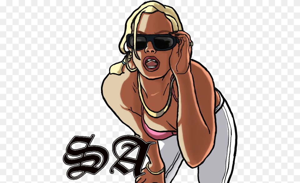 Gta San Andreas Personagens, Accessories, Sunglasses, Person, Female Free Png Download