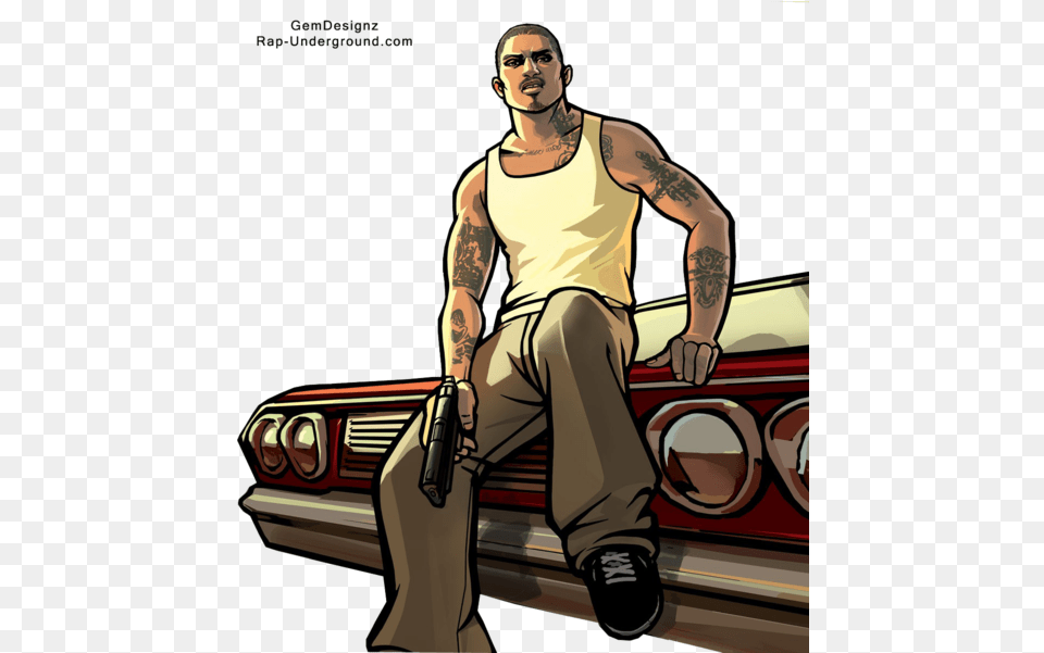 Gta San Andreas Psd Official Psds Gta San Andreas, Tattoo, Skin, Person, Man Png Image