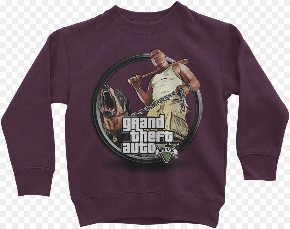 Gta V 2 Classic Kids Sweatshirt Sweatshirt, T-shirt, Clothing, Knitwear, Long Sleeve Png Image