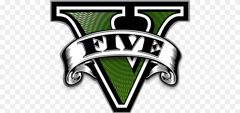 Gta V Green Gta V Logo, Emblem, Symbol, Car, Transportation Png Image