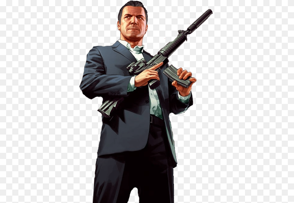 Gta V Michael Render By Goldenarrow253, Weapon, Rifle, Firearm, Gun Free Png