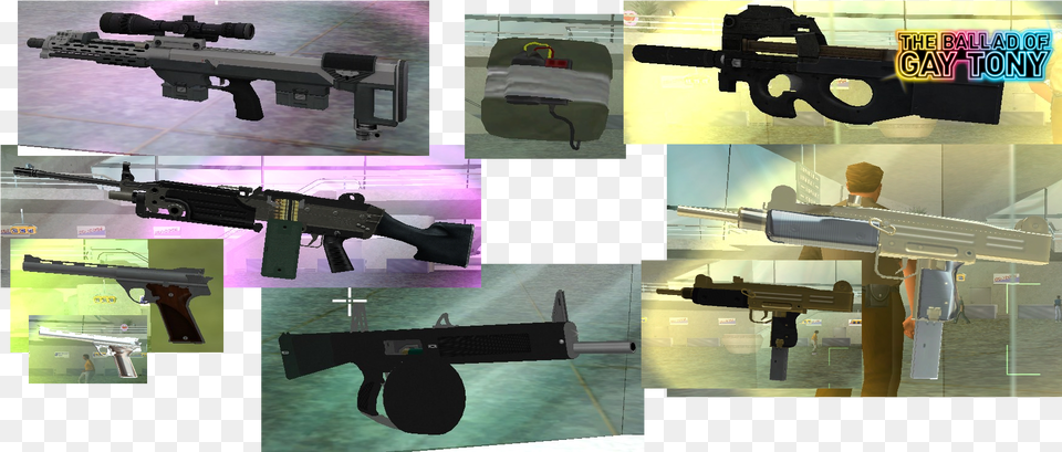 Gta Vice City Download Gta Vc Weapons Mod, Weapon, Rifle, Machine Gun, Gun Free Png