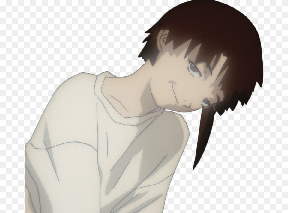 Gtgt Serial Experiments Lain Smug, Adult, Publication, Person, Female Png