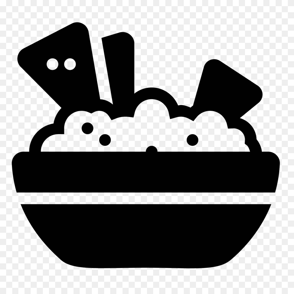 Guacamole Filled Icon, Gray Png