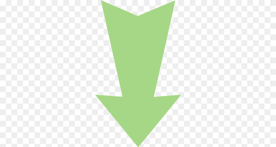 Guacamole Green Arrow Down 4 Icon Free Guacamole Green Green Arrow Down Icon, Symbol, Triangle Png Image