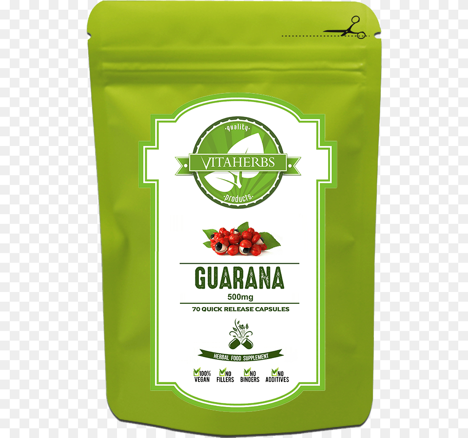 Guarana 500mg Capsules Vitamin, Powder, First Aid, Food Free Png Download