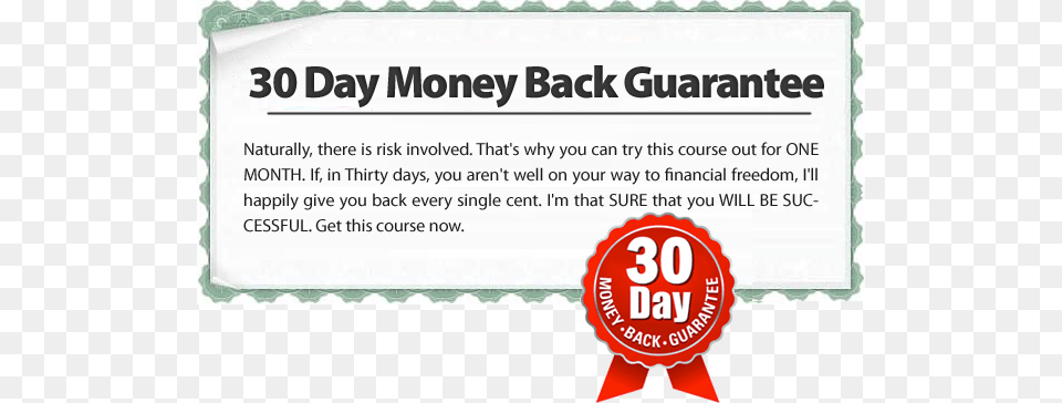 Guarantee 30 Day Money Back Guarantee, Paper, Text, Advertisement Png