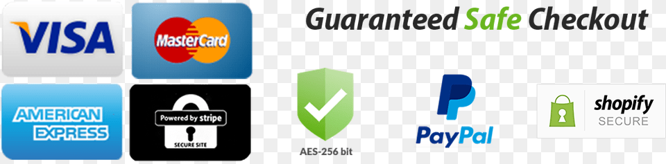 Guaranteed Safe And Secure Checkout Via Shopify Guaranteed Safe Checkout, Logo, Text, Computer Hardware, Electronics Free Png Download