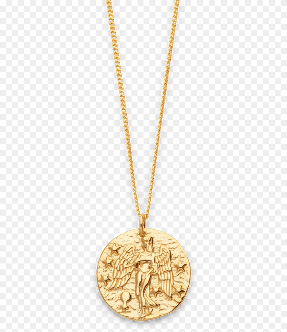 Guardian Angel Necklace In Gold Solid, Accessories, Jewelry, Pendant, Person Png Image