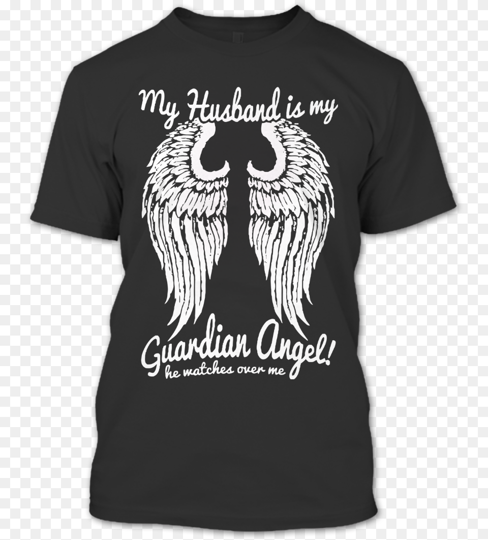 Guardian Angel Shirts Husband, Clothing, T-shirt, Shirt Png