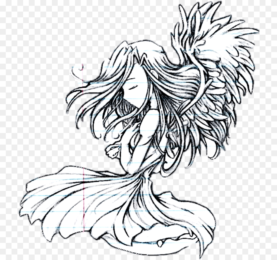 Guardian Angels Tattoo Designs Guardian Angel Anime Angel Drawing, Book, Comics, Publication, Person Png Image