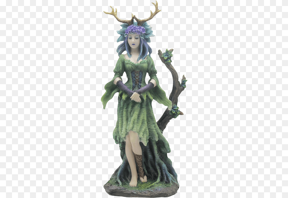 Guardian Goddess Of The Trees Statue Figurine, Clothing, Costume, Person, Antler Png Image