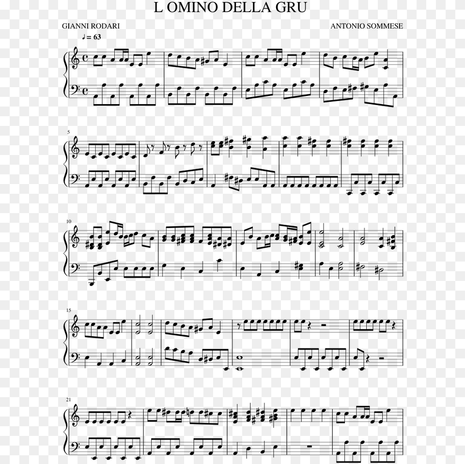 Guardian Theme Botw Sheet Music, Gray Png Image