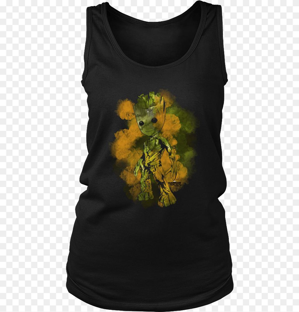 Guardians Of Galaxy Vol 2 Watercolor Groot Tshirt Graphic Alien Halloween Costume Shirt Funny Ufo Easy, Clothing, T-shirt, Person, Tank Top Png