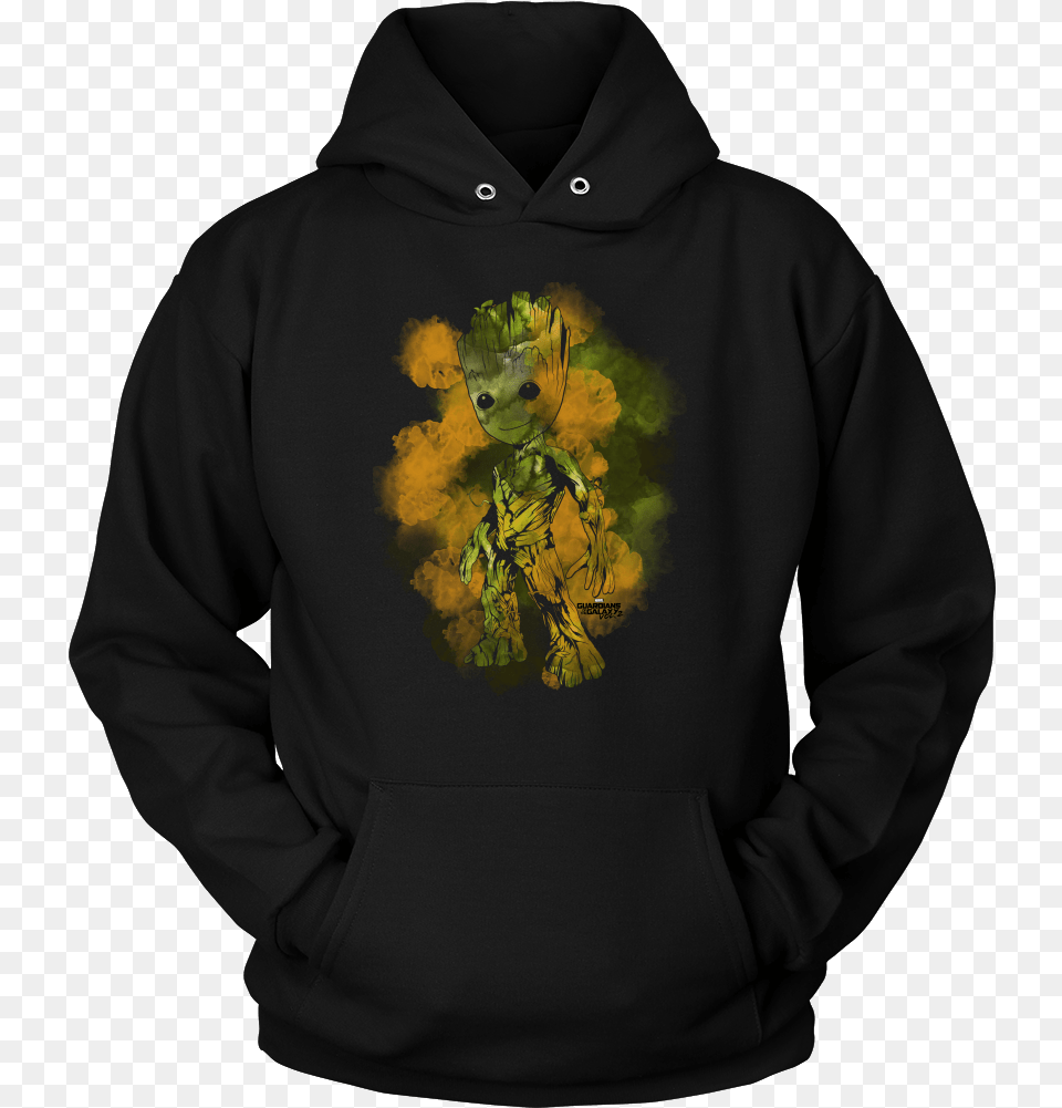 Guardians Of Galaxy Vol 2 Watercolor Groot Tshirt Graphic Full Hand T Shirt, Clothing, Hood, Hoodie, Knitwear Free Png Download