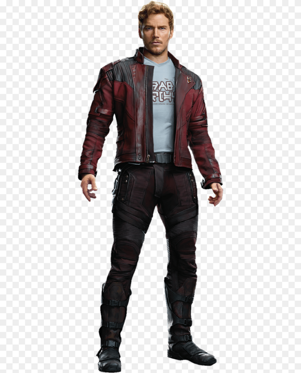 Guardians Of The Galaxy 2 Star Lord Infinity War Costume, Jacket, Clothing, Coat, Person Free Transparent Png