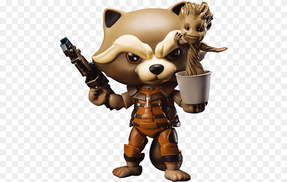 Guardians Of The Galaxy Action Figure Rocket Raccoon, Baby, Figurine, Person, Gun Png