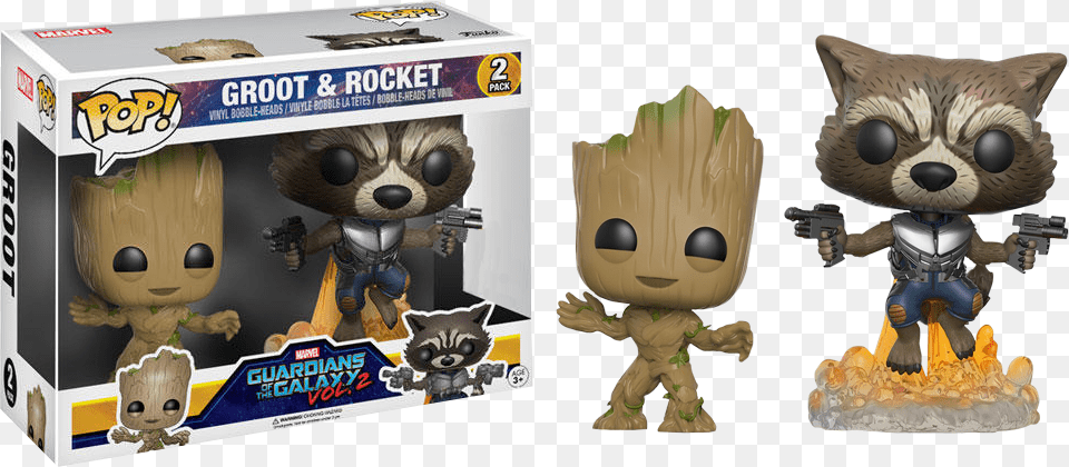 Guardians Of The Galaxy Funko Pop Groot And Rocket, Gun, Weapon, Baby, Person Png